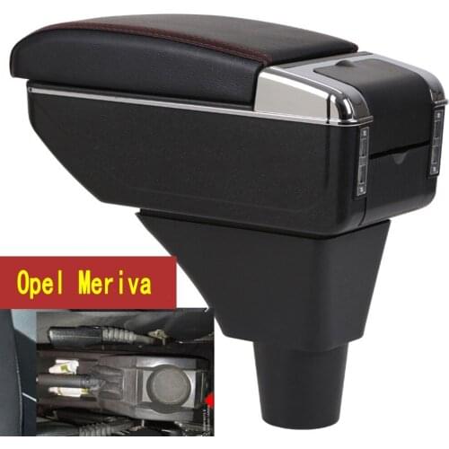 For opel meriva armrest box USB Charging heighten Double layer central Store content cup holder ashtray accessories