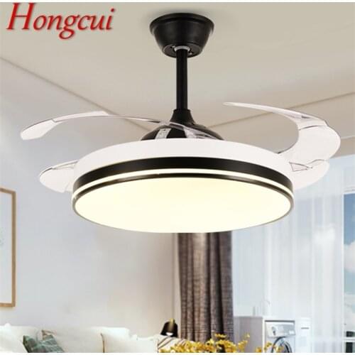 Hongcui Ceiling Fan Light Invisible Lamp With Remote Control Modern Simple LED For Home Living Room