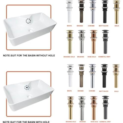 Bathroom Basin Sink Pop Up Drain Matte Black Gold Corrosion Resistant Solid Brass Waste Stopper Basin Sink Pop Up Button Drainer