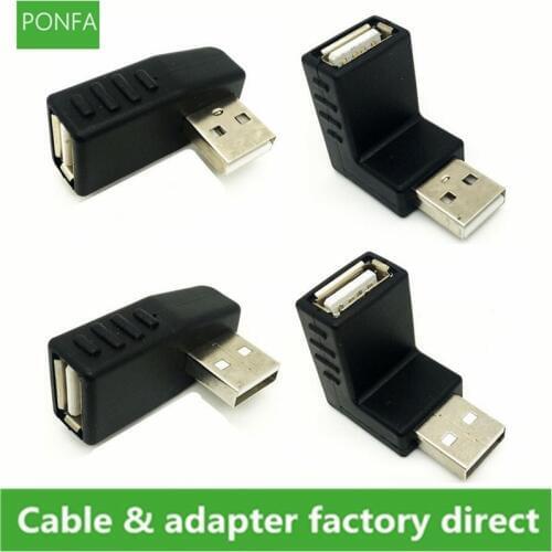 Connector Plug 90 Degree Left, Right, Up, Down USB Male to Female Angled L Shaped Adaptors USB Extension Adapter