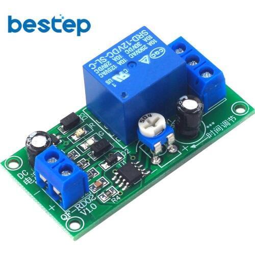 NE555 Time Delay Relay DC 12V Conduction Trigger Timing Delay Timer Switch Pulse Generation Adjustable Time Relay Module