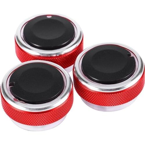 3pcs/Set Car AC Knob Aluminum Alloy Air Conditioning Heat Control Switch Accessories Suitable For Ford For Focus 2016 New
