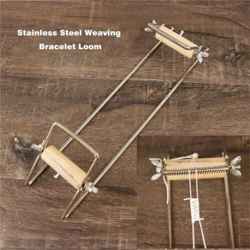 DIY Metal Weaving Knitting Beading Loom Kit Bracelets Jewelry Make Machine Bead Knitting