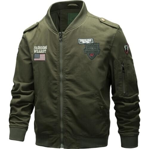 Shanghai Story Mens Cotton Military Jackets Bike Motocycle Working Jackets with Tactical Jacket