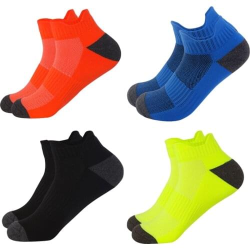 Women Sport Running Socks Men Outdoor Athletic Fitness Training Marathon Low Cut Sock Cushion Breathable Compression Short Socks