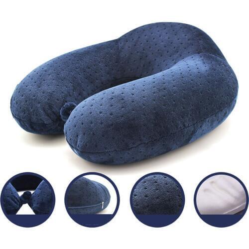 1PCS Neck Head Support Office Comfortable Travel Pillow U-Shaped Neck Pillow Memory Foam Car Travel Air Plane For Home Pillow