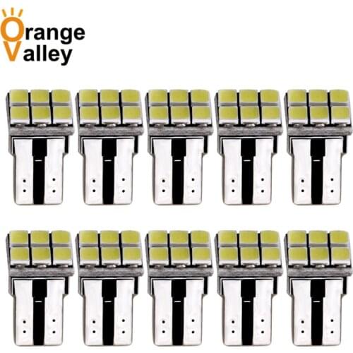 10PCS Hotsale T10 194 W5W 168 6 SMD LED 5630 Car Auto Clearance Lights Reading Light Dome lamp Bulb DC 12V