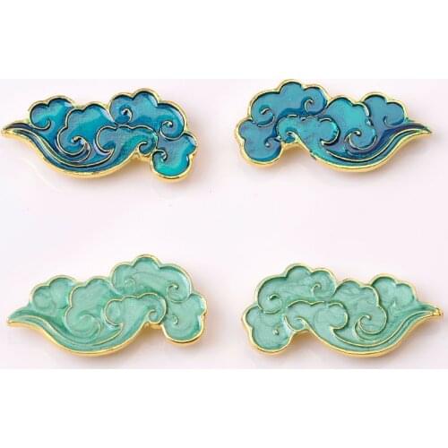 10 PCS Metal Oil Drop Cloud Connector Charms Pendant Vintage Hair Accessories Findings Charms For Jewelry Making
