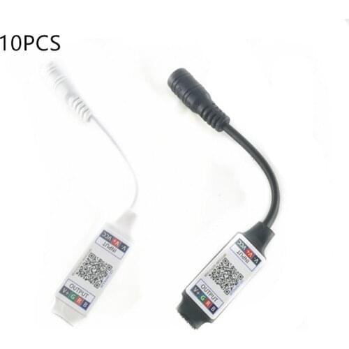 10pcs Mini RGB Bluetooth-compatible Controller DC12V 24V Mini Music Bluetooth Controller Light Strip Controller