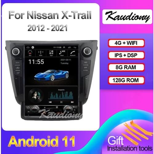 Kaudiony 12.1" Android 10.0 For Nissan Qashqai X-Trail xtrail Car DVD Multimedia Player Auto Radio GPS Navigation 4G 2012-2020