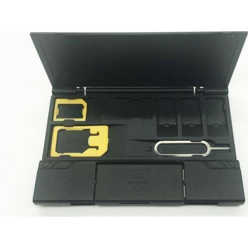 Micro Sim Nano Cards Storage Case Lightweight Multifunctional SIM Card Holder Box With 3 in 1 OTG card reader