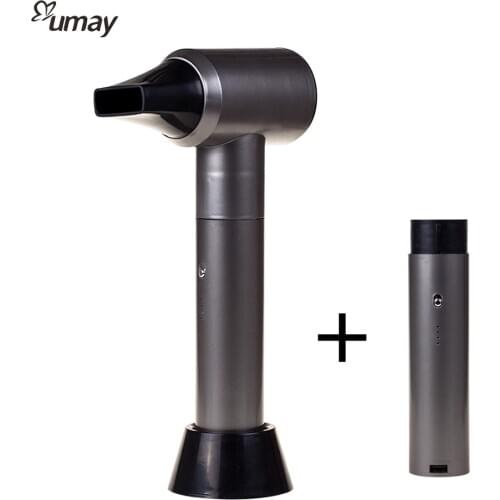 Camping Helper Charging Hair Dryer with Replaceable Battery Folding Wireless Blower Suitable for Outdoor Travel Camping Pet Baby