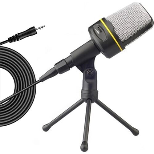 Microphone Condenser Sound Recording Studio With Tripod 3.5mm Plug For Radio Braodcasting Singing Recording KTV Karaoke Computer