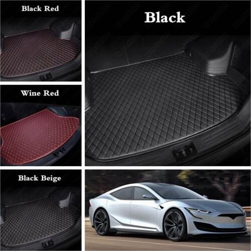 Custom Car Trunk Mats for Tesla Model S Model X 3 Cargo Liners Waterproof Car Cargo Trunk Boot Mats Car Boot Tray Trunk Liner