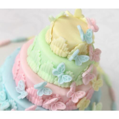 Round Shape Butterfly Patterns Silicone Fondant Cake Decoration Mold DIY Chocolate Baking Tools