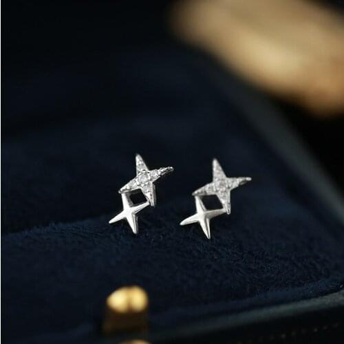 Hot Sale Fashion Star Shape Personality Studs Earrings For Women Girl Cartilage Helix Ear Studs Body Piercing Jewelry Gifts