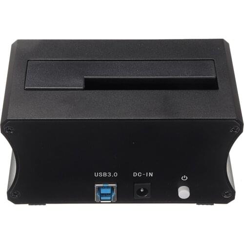 Mayitr 1pc Black Multi-Functional Mobile Hard Disk Base Durable Aluminum Alloy USB3.0 Serial Port SATA Hard Disk Box