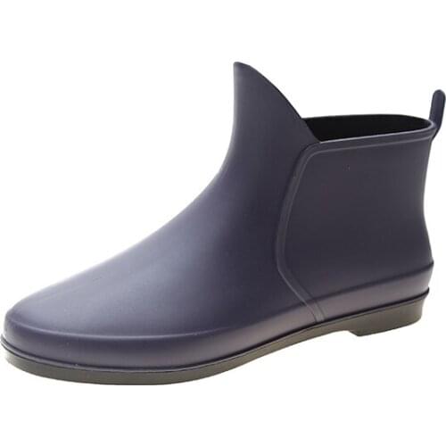 Fashion Boots Anti-Slip Rain Boots Short Shopping Kitchen Shoes Restaurant Solid Ankel Tube Work Waterproof Shoes Summer 35-39