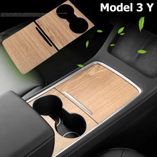 2021 new Car Central Control patch For Tesla Model 3 protective patch For Tesla Model Y Accessories Wood Grain Color