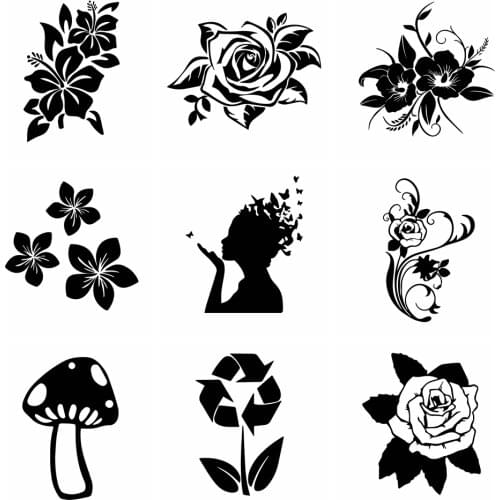 Car Flower stickers Beautiful Flower Car Stickers For car Motorcycle Body Car-Styling Car Accessories decoration