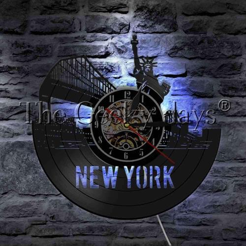 New York City Statue Of Liberty Modern Wall Lamp Home Decor LED Night Light City Landscape Skyline Decorative Lighting