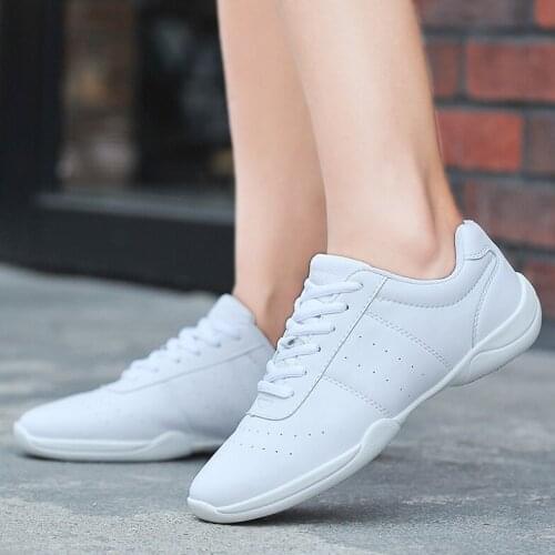 New Arrival Adult Dance Sneakers Womens White Jazz/Square Dance Shoes Competitive Aerobics Shoes Fitness Gym Shoes Size 35-44