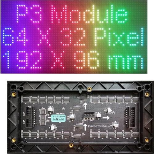 P3 Indoor Full Color LED Display Module,192mm x 96mm, 64*32 Pixels,SMD 3 in 1 RGB P3 LED Panel, P4 P5 P6 P10 Video LED Module