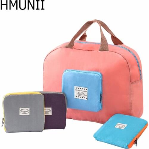 HMUNII INS NEW Packable Carry on Bag Travel Tote Sports Gym Duffle Weekender Waterproof for Women and Girls Travel accessories
