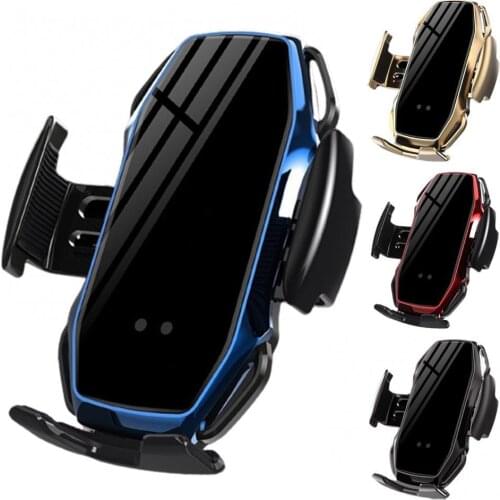 15W Smart Sensor Universal Car Phone Holder Stand Fast Charging Wireless Charger Car Interior Accessories Universal Holder