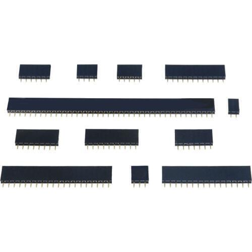 10PCS 2.54mm Single Row Female 2-40P PCB socket Board Pin Header Connector Strip Pinheader 1x 2P 3 4 6 10 12 14 16 20 40Pin