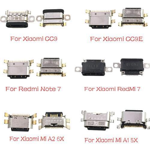 2Pcs/Lot,Charging Charger Port Micro USB Connector Jack Socket For Xiaomi Mi A1 A2 8 9 CC9E Max3 Mix 3 Redmi Note 7 Pro