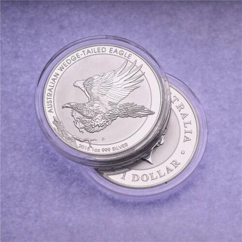 2015 Australian 1 oz Wedge Tailed Eagle Silver Coin . Coppy Silver-Plated Collectibles Crafts Not Magnetic