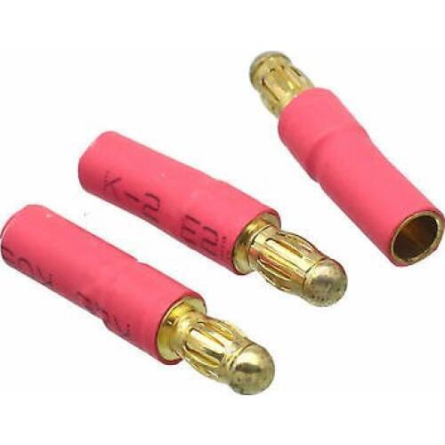 3pcs 3.5MM Male to 3.5MM Female Bullet Plug Connector Adapter No wires