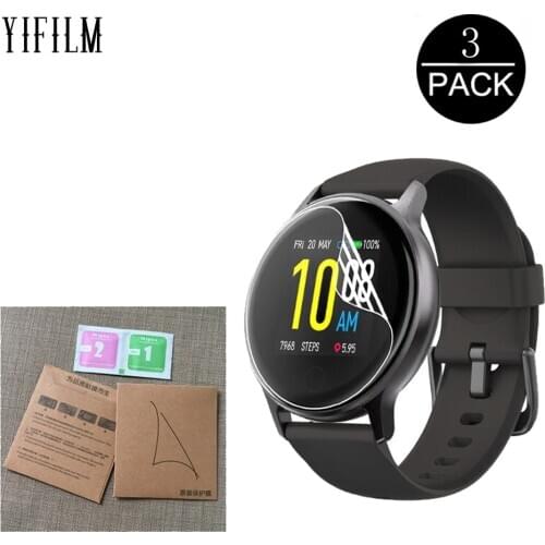 3Pcs 0.15mm Ultra Thin Film For UMIDIGI Uwatch 2S 2 S Smart Watch Screen Protector Hydrogel Soft Clear TPU Film Not Glass