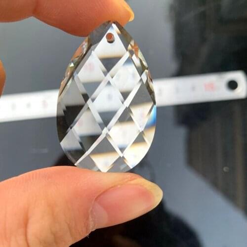 5Pc 38mm Clear Crystal Drops Chandelier Pendant Lamp Prisms Beads Chrismas Decoration Hanging Suncatcher DIY
