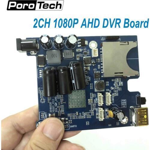 5pcs/lot 2ch AHD DVR PCB Board HD 1080P Real time 2CH Mobile DVR Module support 128GB sd Card Security Digital Video Recorder