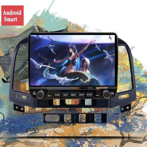 8 Core Android 10.0 128G ROM DVD Player Bluetooth GPS Navigation Radio for 2005-2012 HYUNDAI SANTA FE Head Unit with WIFI Carply