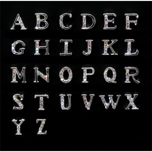 A-Z 26 English letters AB Rhinestones 3D Nail Art Decorations Charm Alloy DIY Jewelry Manicure Design Accessories