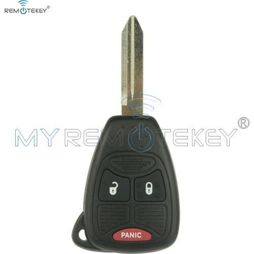 Remtekey car key shell case 2 button with panic for Chrysler Dodge 2 button with panic 2004-2015 OHT692427AA