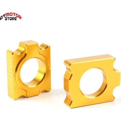 CNC Aluminum Rear Chain Adjuster Axle blocks for RMZ 250 RMZ250 RMZ450F 04-16 05 06 07 08 09 10 11 12 13 14 free shipping