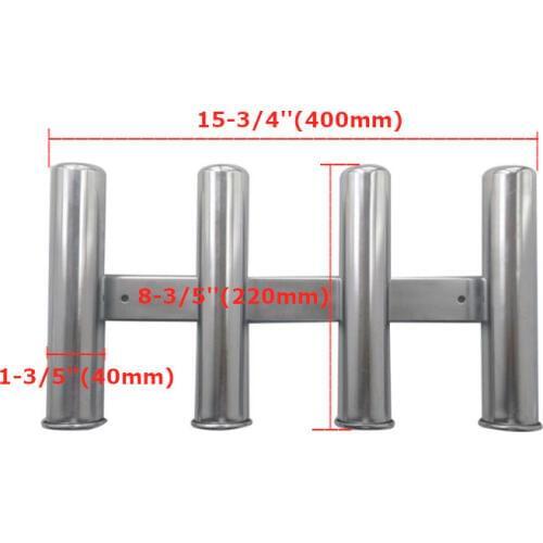 Stainless Steel Rod Holder 4 Link Rack Marine Fishing Pod Accessories vertically mounted for Marine Boat Accessory
