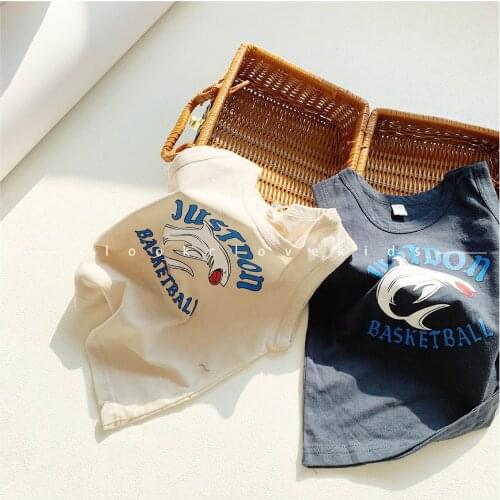 2 3 4 5 6 7 Y Baby Boys Vests 2021 Summer Kids Cartoon Print Casual Waistcoats Boys Fashion Cute Cotton Vest Children Clothing