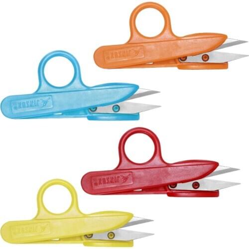 Imzay Multicolor Yarn Scissors Trimming Sewing Scissors Nippers U Shape Clippers Yarn Stainless Steel Embroidery Tailor Scissors