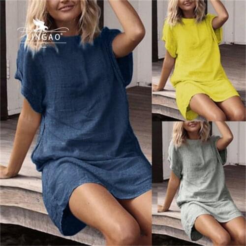 LINGAO Plus Size Summer Dresses