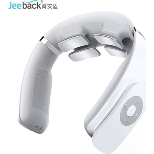 Jeeback G3 Electric Wireless Neck Massager TENS Pulse Relieve Neck Pain 4 Head Vibrator Heating Cervical Massage Health Care