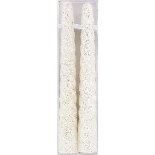 Missi 2li Ecru Silvery Twist Knot Candlestick Candle