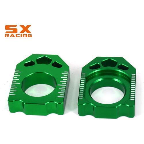 Motorcycle CNC Rear Chain Adjuster Axle Block For KAWASAKI KLX450R 08 09 10 11 12 13 14 15 KX125 KX250 KX250F KXF450 KXF250 450