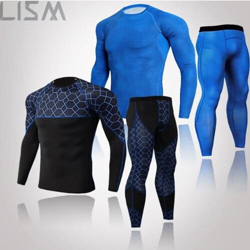 2020 Mens Winter Indoor Base Thermal Underwear Outdoor Gym Fitness Training Tight-Fitting Breathable Quick-Drying Underwear
