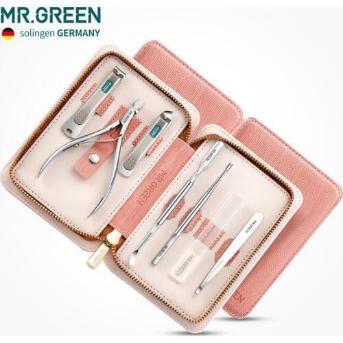 MR.GREEN7 IN Nail cutter Professional Stainless steel scissors grooming kit Utility tools nail clipper manicur set