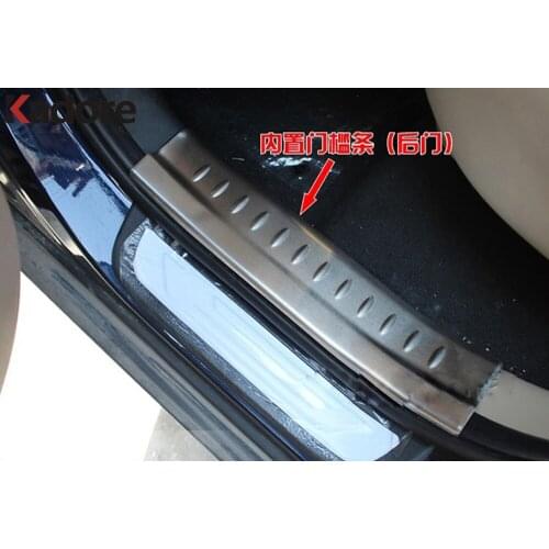For Kia Sorento 2013 2014 Stainless Steel Inner Door Sill Scuff Plates Doors Sills Protectors Car Thresholds Sticker Accessories